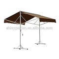 Doubl Sided Manual Retractable Free Standing Two-side Waterproof Retractable Awning